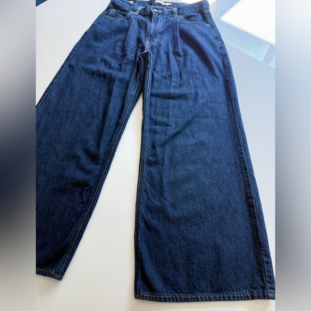 Levi’s Premium Baggy Dad Wide Leg Jeans - Dark Wash Sz 29 - Picture 7 of 16